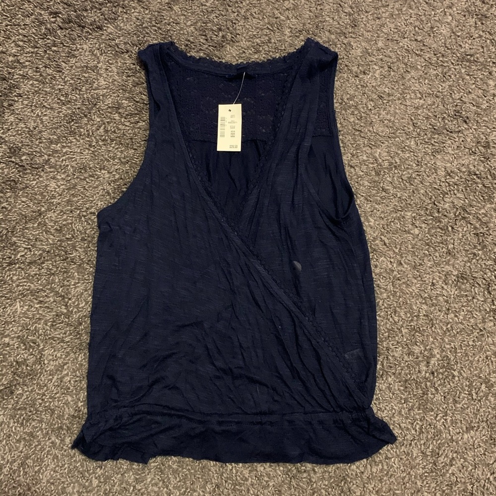 AERO FLOWY TOP DARK BLUE